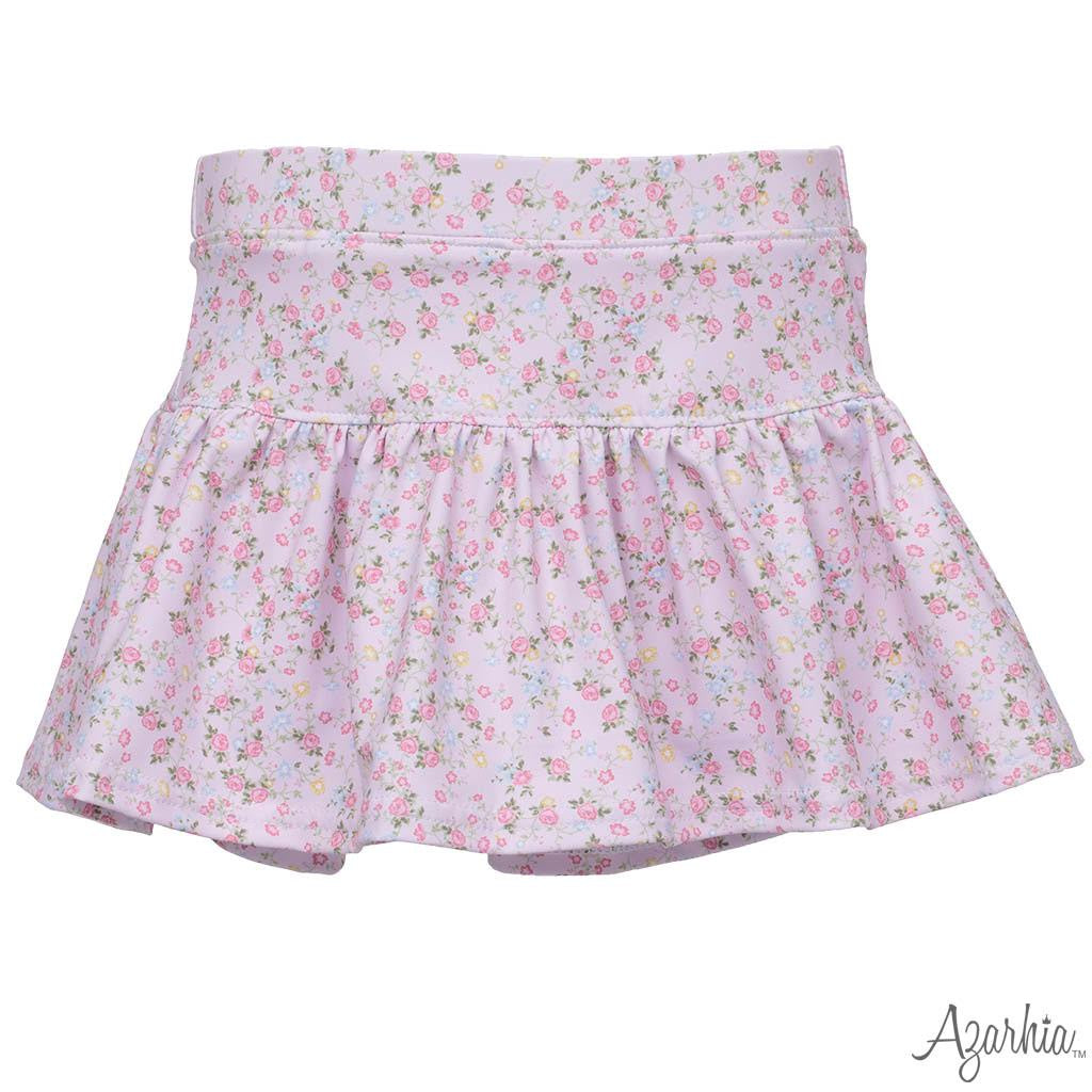 Azarhia Pretty In Pink Flowers Gathered Skort