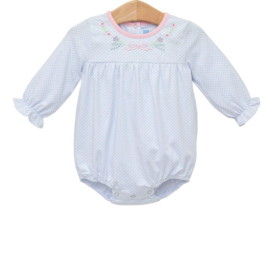 Trotter Street Kids Floral Embroidery Bubble