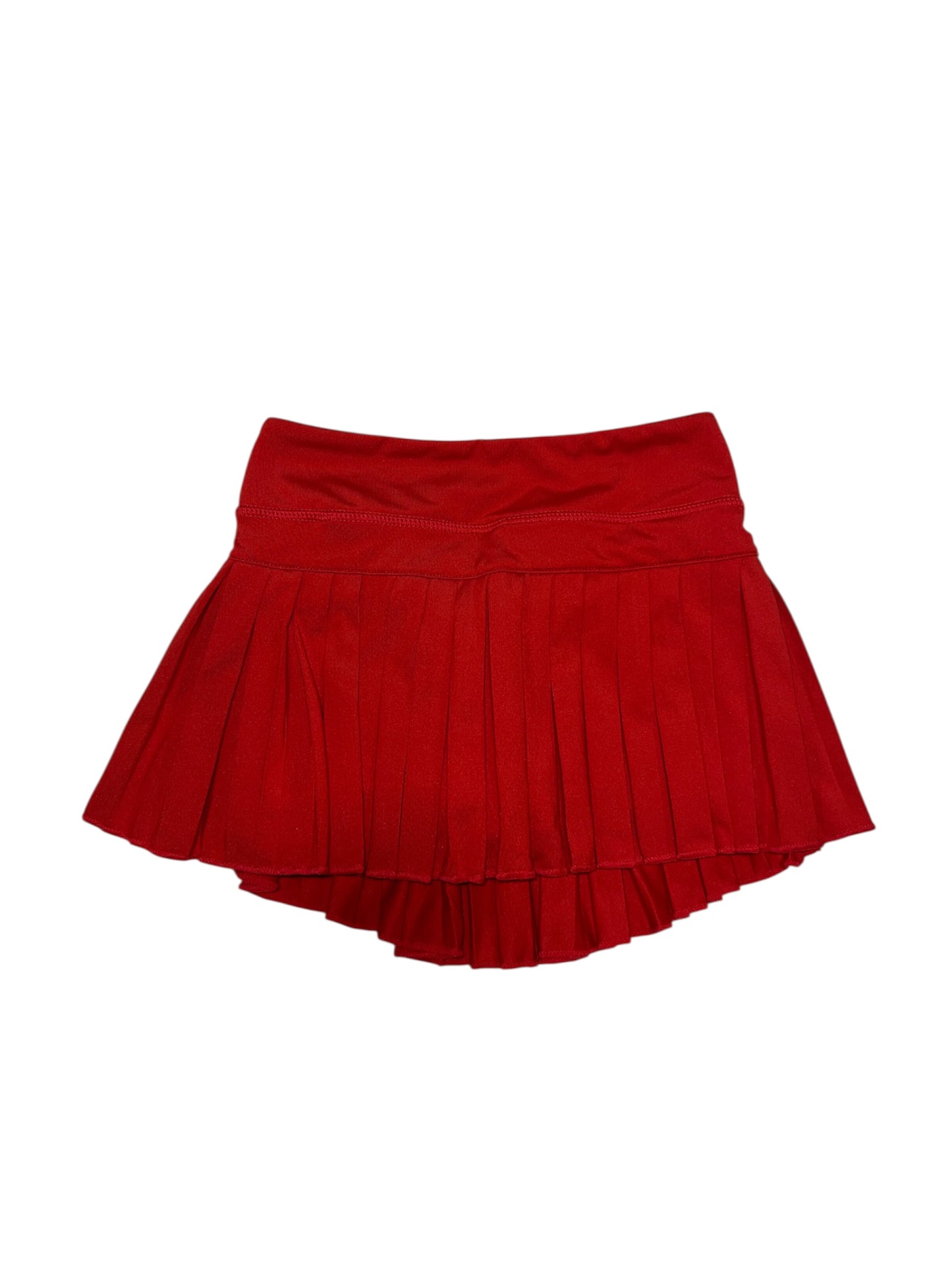 Red Mini Pleated Skort