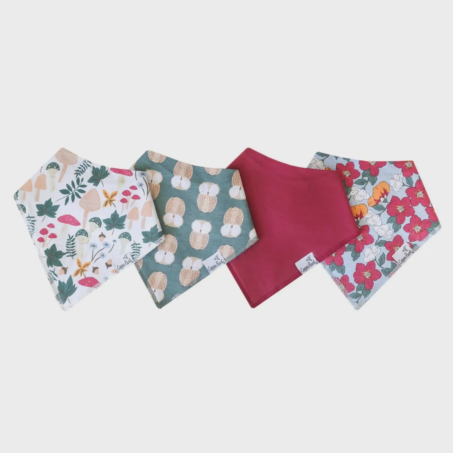 Copper Pearl Baby Bandana Bib - Ivy