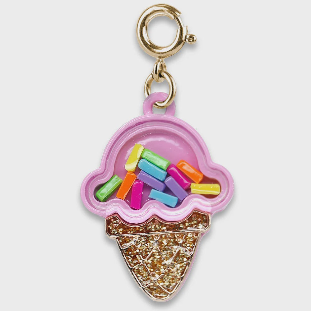 Charm It! Gold Ice Cream Cone Shaker Charm