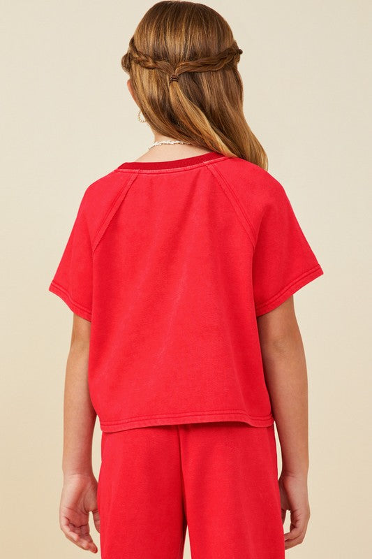 Hayden Girl Terry Set Red