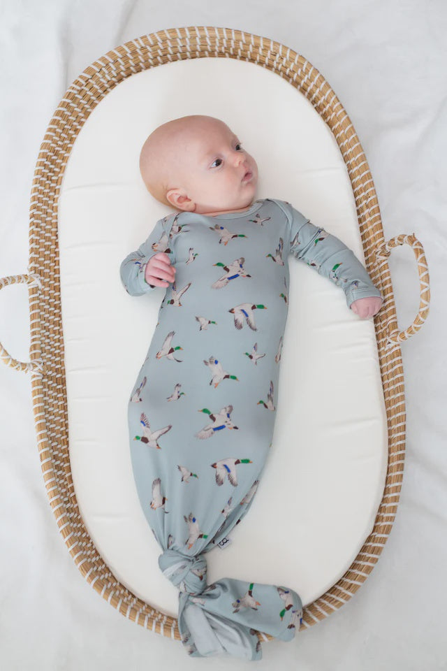 Goosies Knotted Gown - Mallard-0/3M