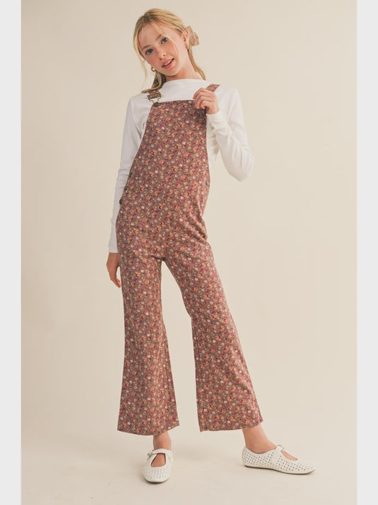 Heart & Arrow Floral Overalls