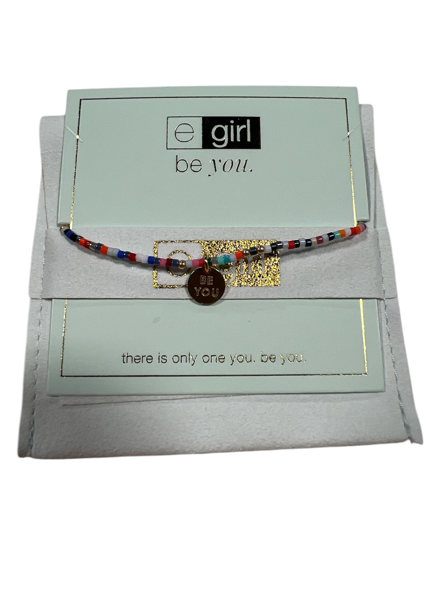 Egirl Be You Hope Unwritten " Hot Mess" Bracelet W/ Gold Disc