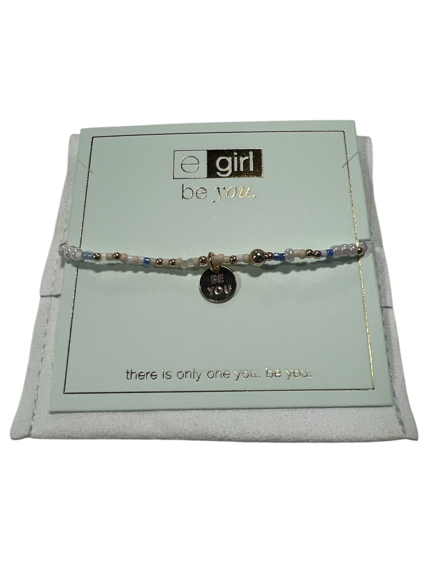 Egirl Be You Hope Unwritten " Call Me On My Shellphone" Bracelet W/ Gold Disc