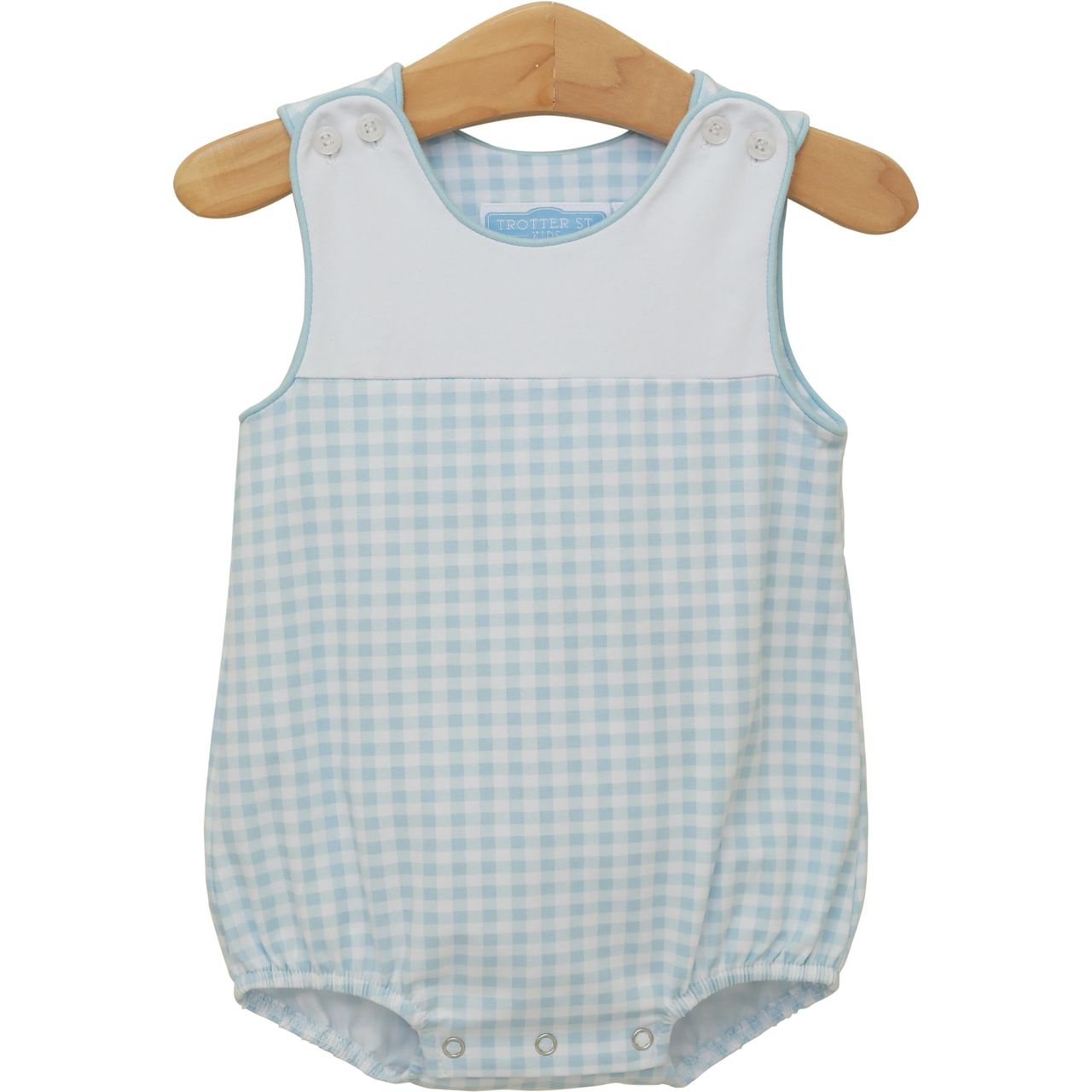 Trotter Street Kids Madden Bubble Lt Blue Gingham