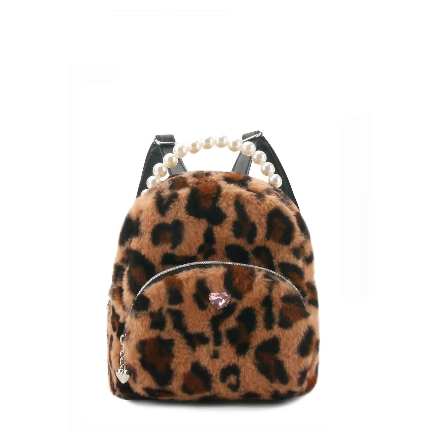 OMG Leopard Plush Micro Mini Backpack