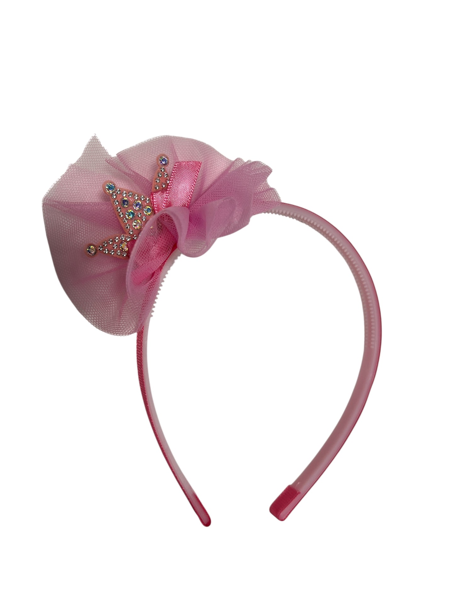 Bubblegum Pink Rhinestone Felt Tiara Headband