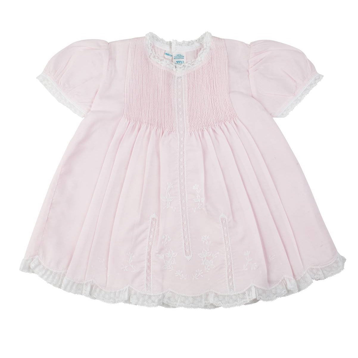 Feltman Brothers Lace Trim Slip Dress NB/3M - Pink