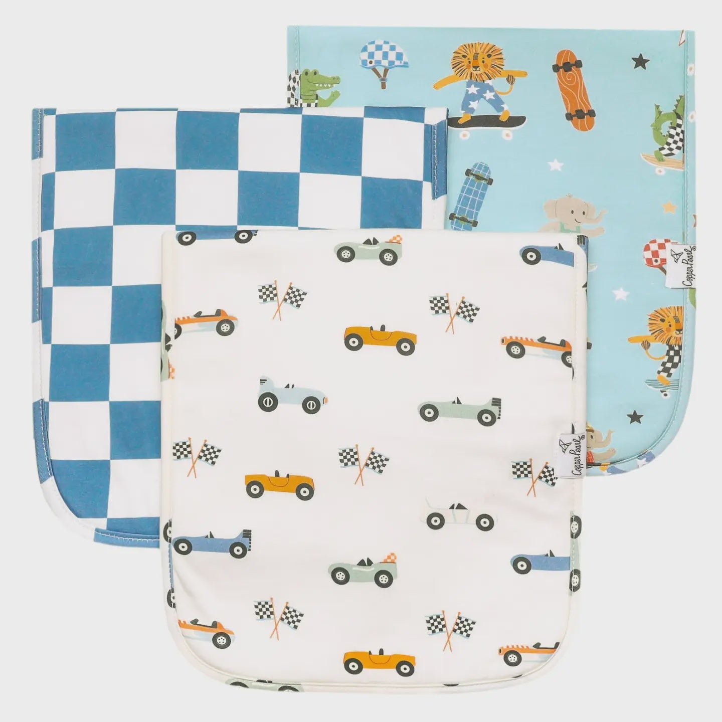 Copper Pearl Premium Burp Cloths - Speedster