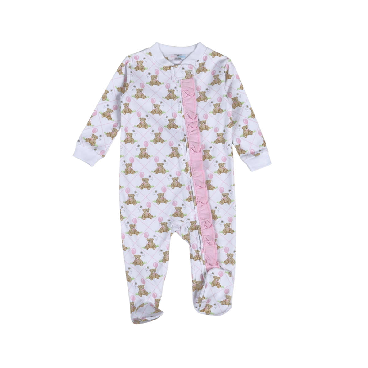 Baby Loren Teddy Bear Zipper Footie