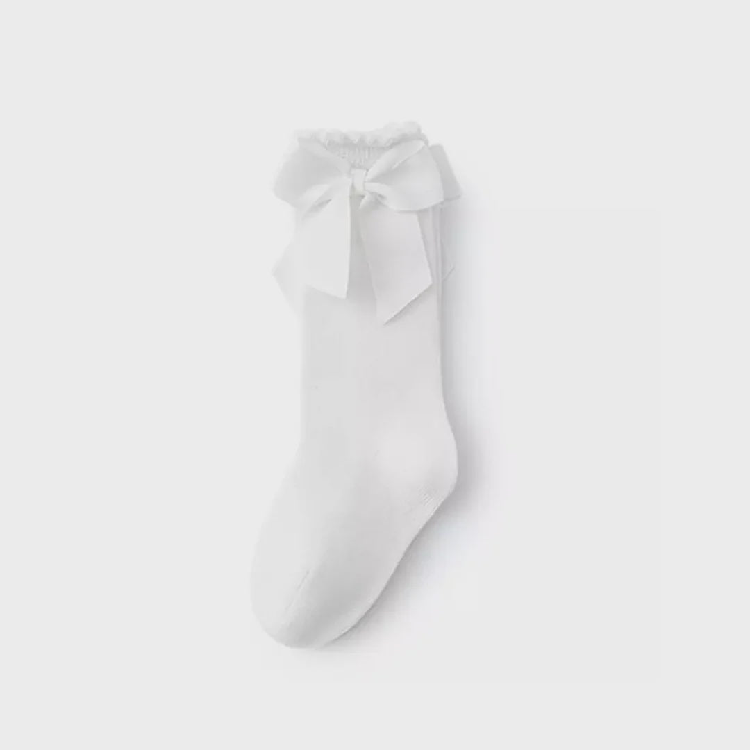 Be Girl Bow Happy Knee Socks French Vanilla
