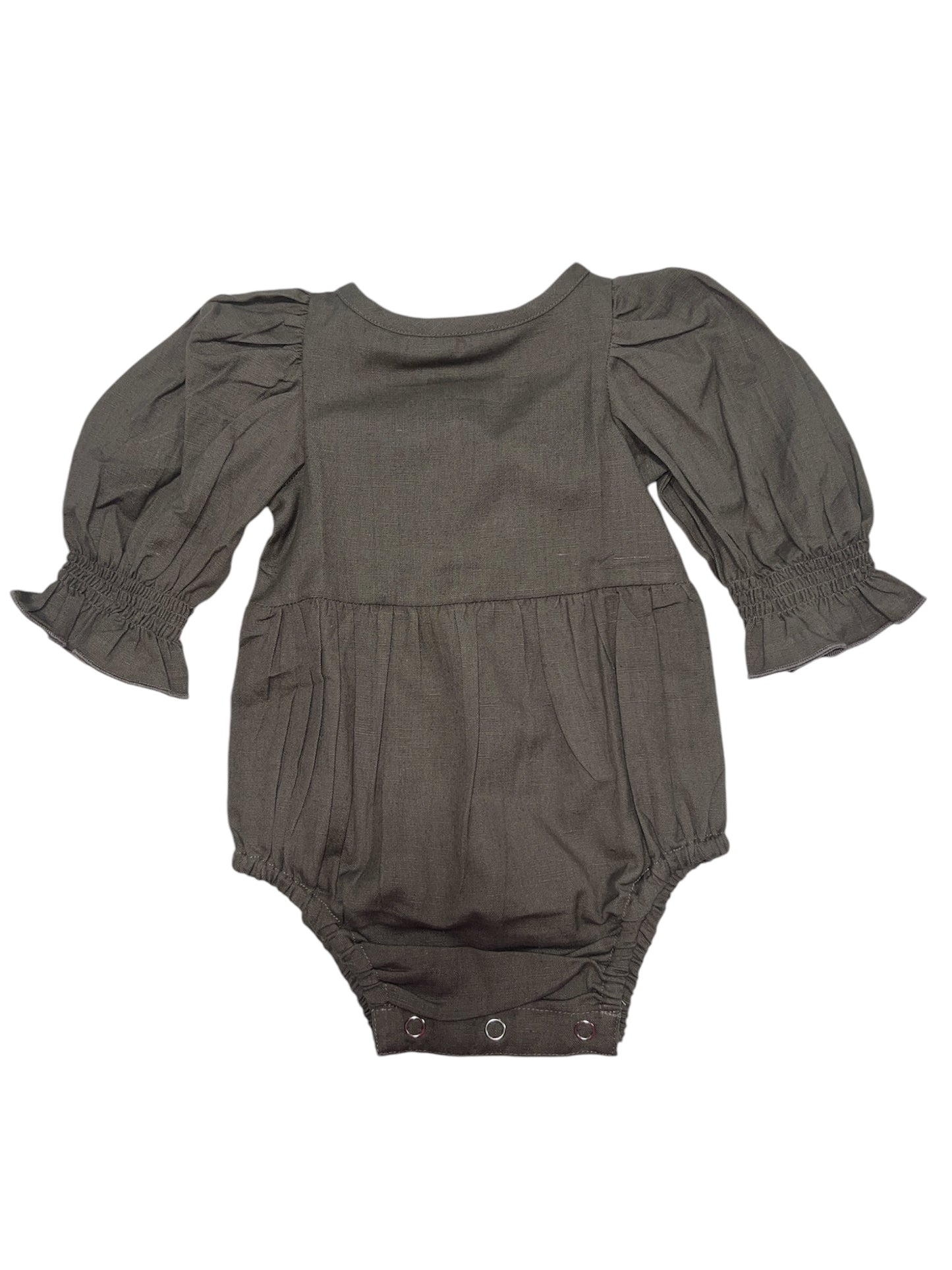 Grey Ruffle LS Bubble