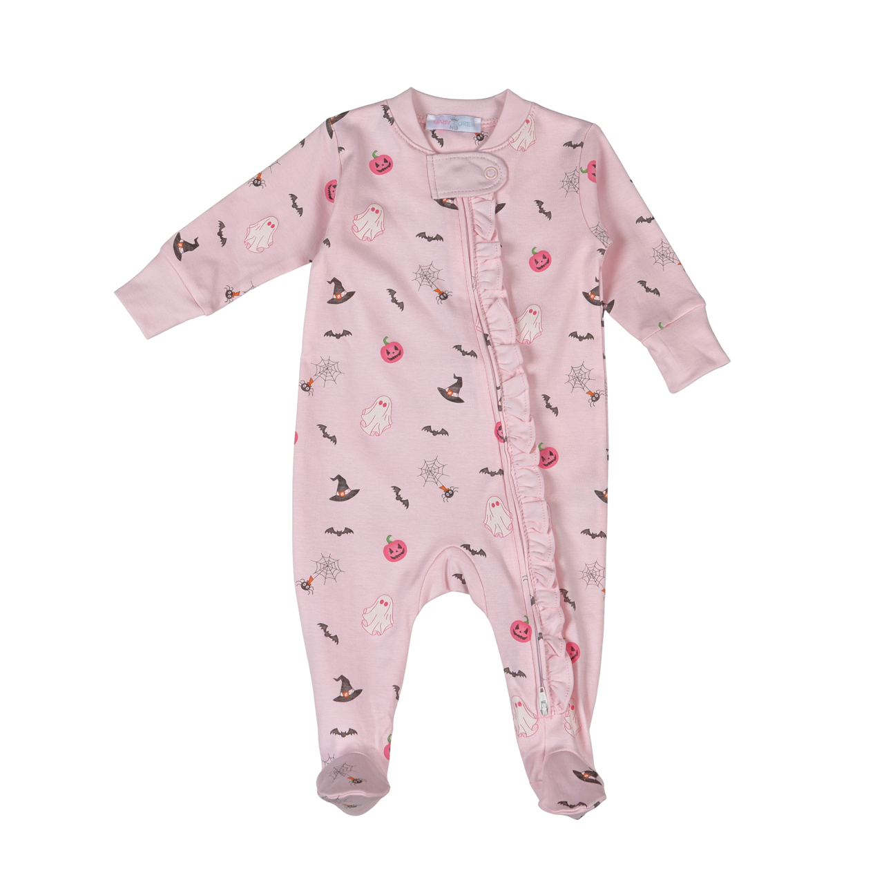 Baby Loren Spookie Time Pima Zipper Footie