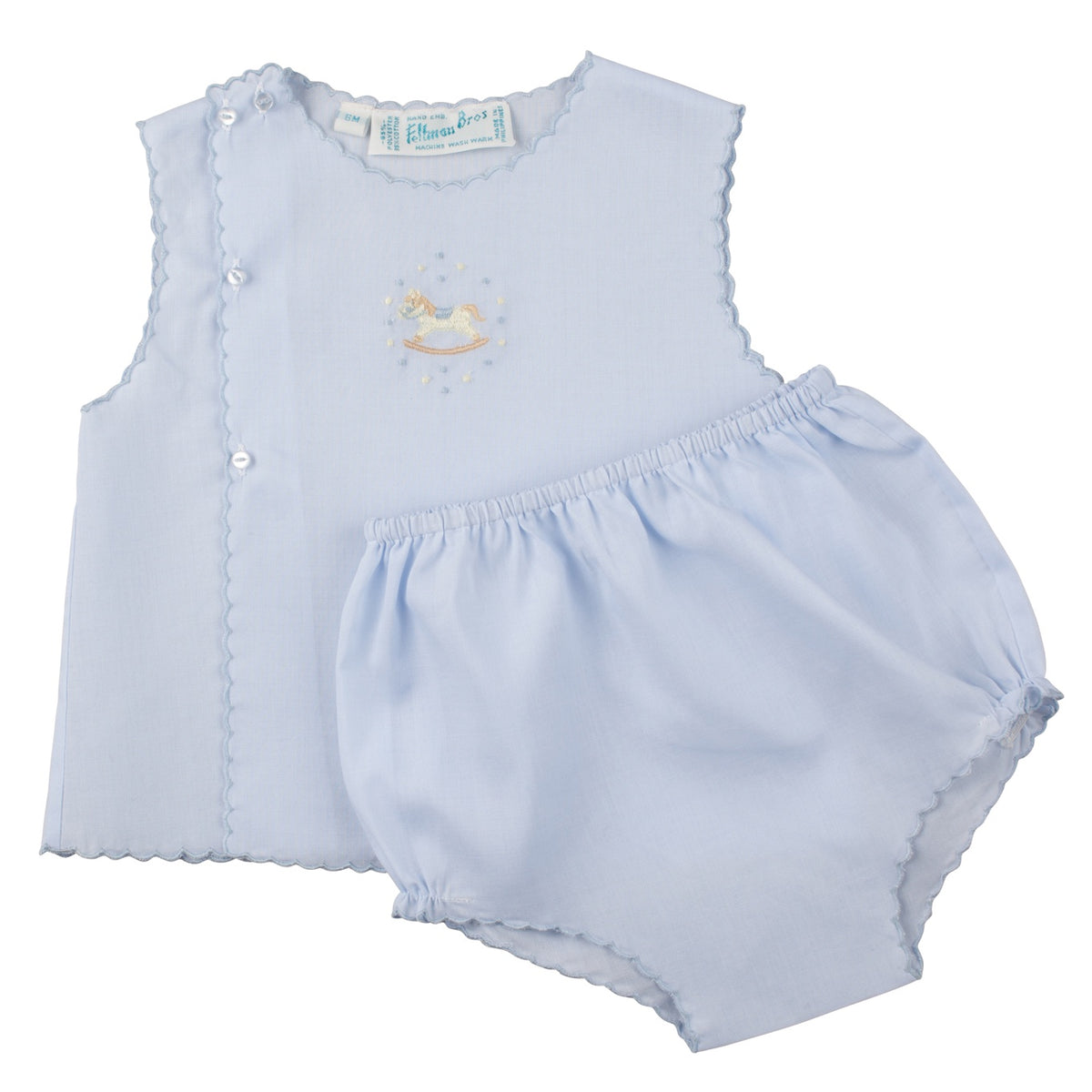 Feltman Brothers Rocking Horse Diaper Set - Blue