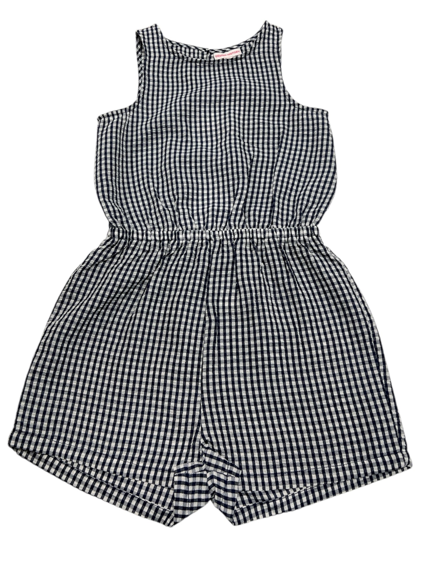 DH Navy Checkered Romper