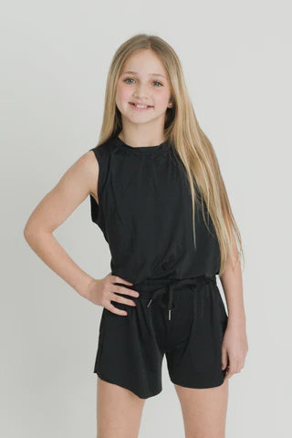 Belle Cher High Low Tank - Black
