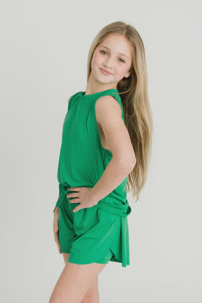 Belle Cher High Low Tank - Green