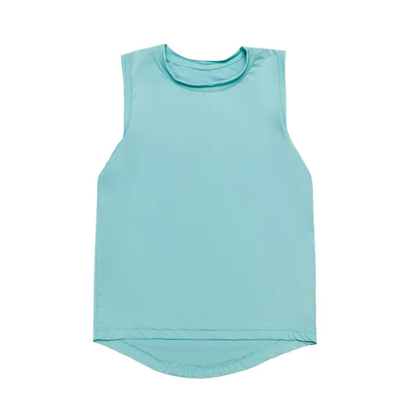 Belle Cher High Low Tank - Light Blue