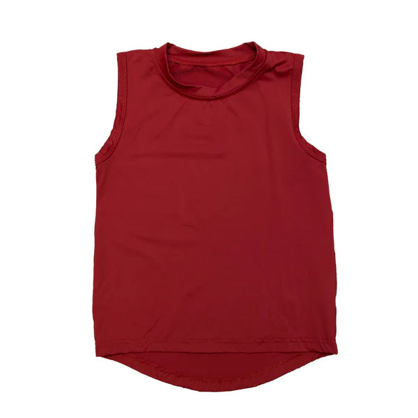 Belle Cher High Low Tank - Maroon