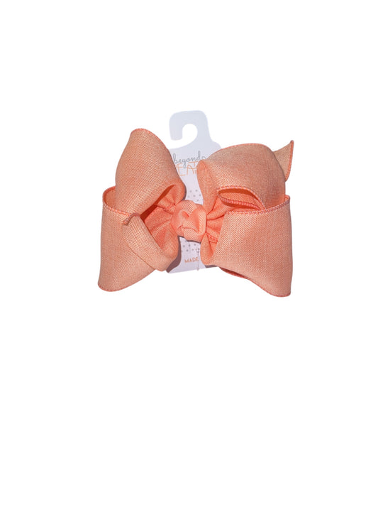 Orange Linen Knot Bow