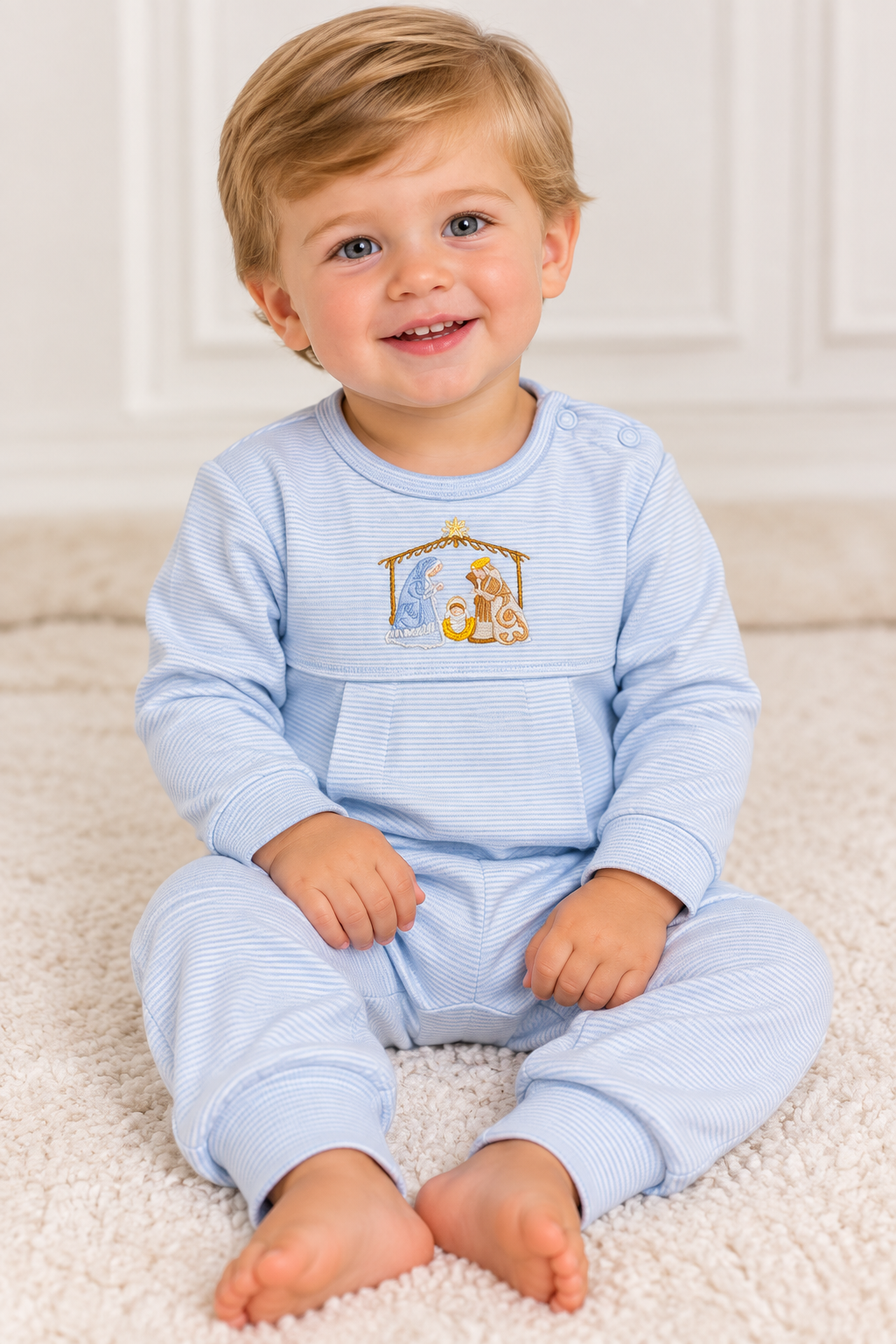 Squiggles Silent Night Coverall - Boys
