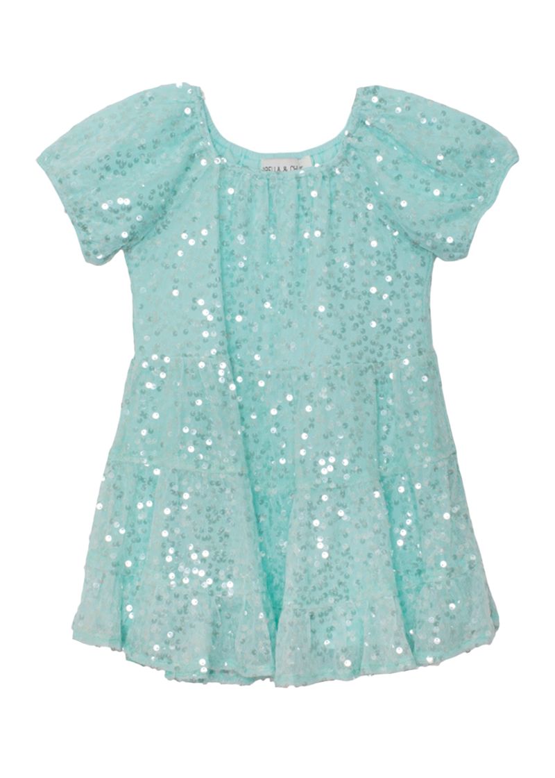 Isobella & Chloe Teal Twinkle Dress
