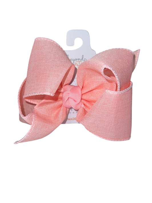 Pink Linen Knot Bow
