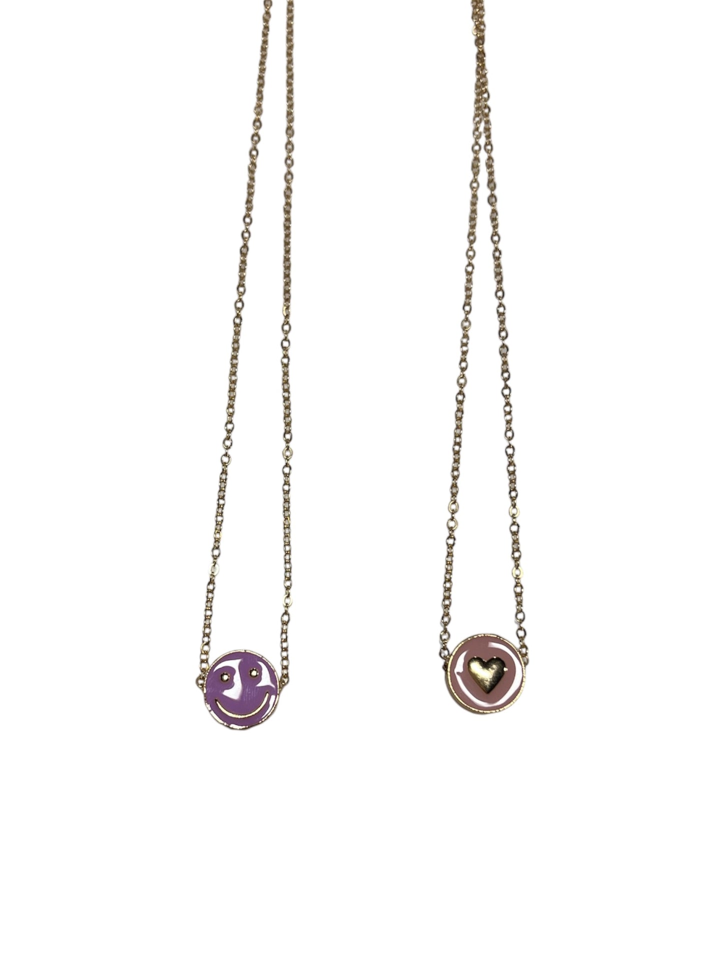 Kids Purple/Pink Heart Necklace