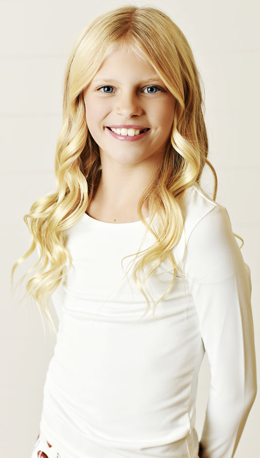 Swoon Activewear White L/S Top