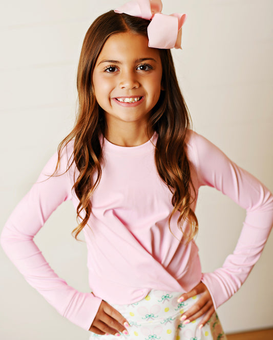 Swoon Activewear  Pink Knot Top