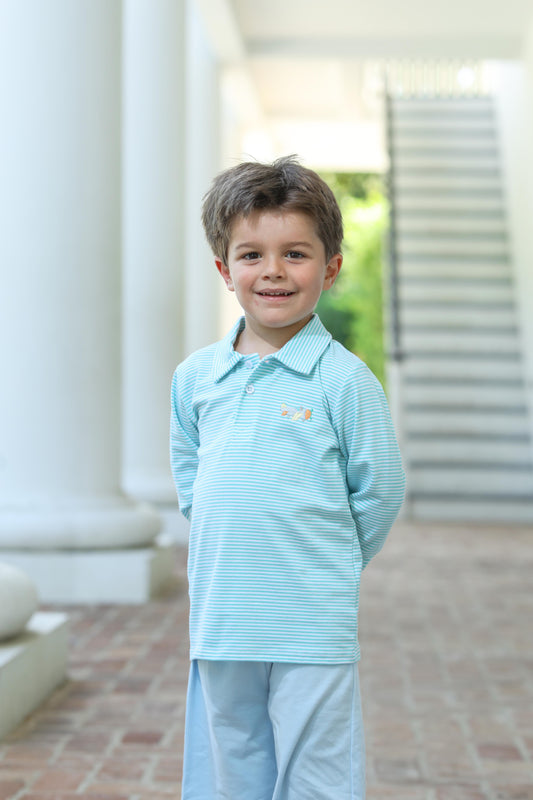 Trotter Street Kids Airplane Polo Shirt