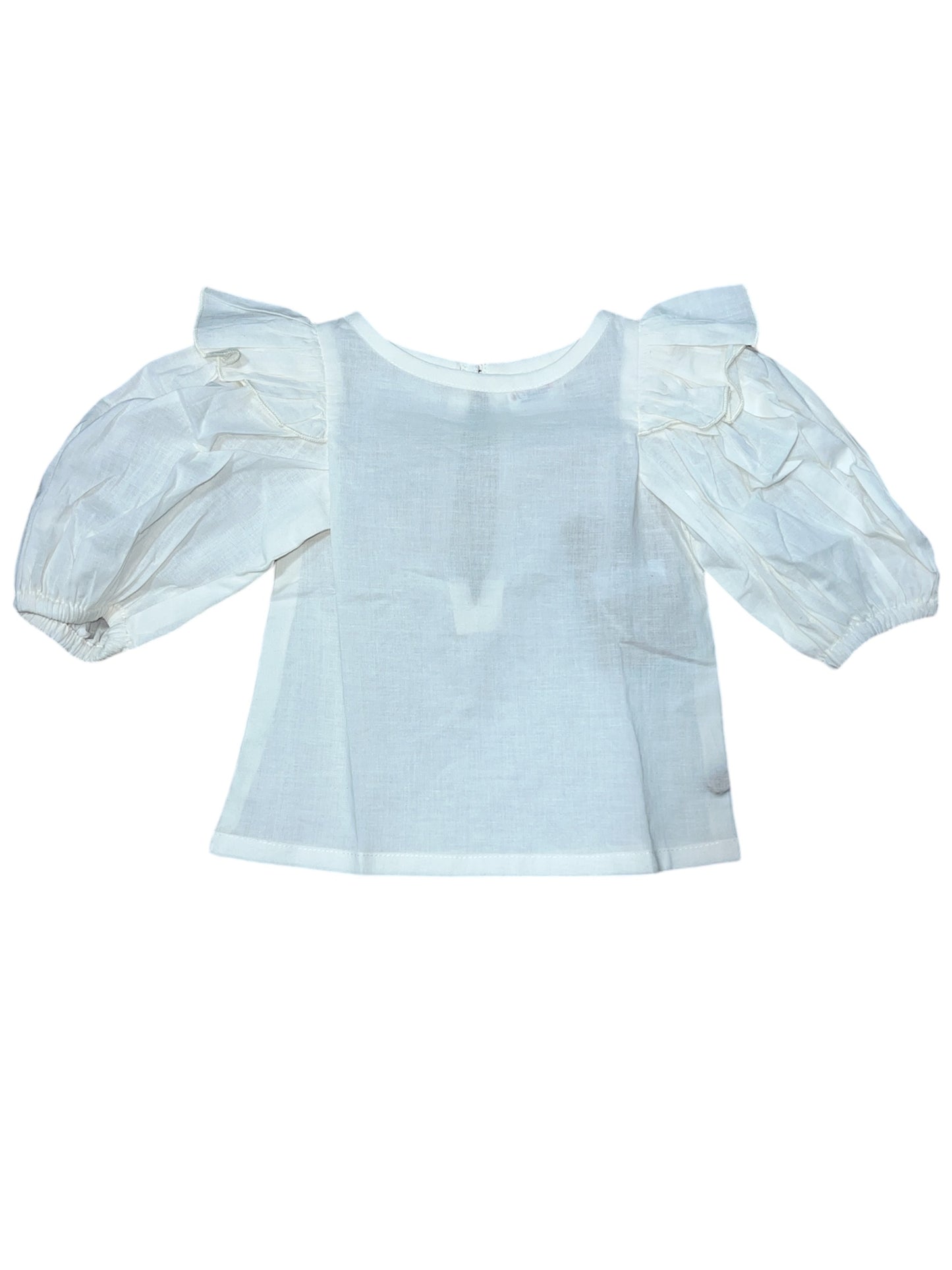 Ivory Ruffle LS Top