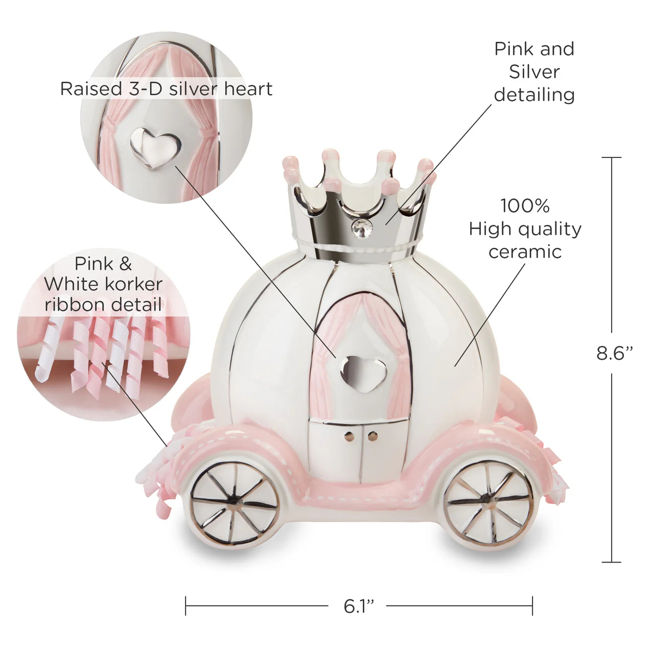 "Little Princess" Carriage Porcelain Bank