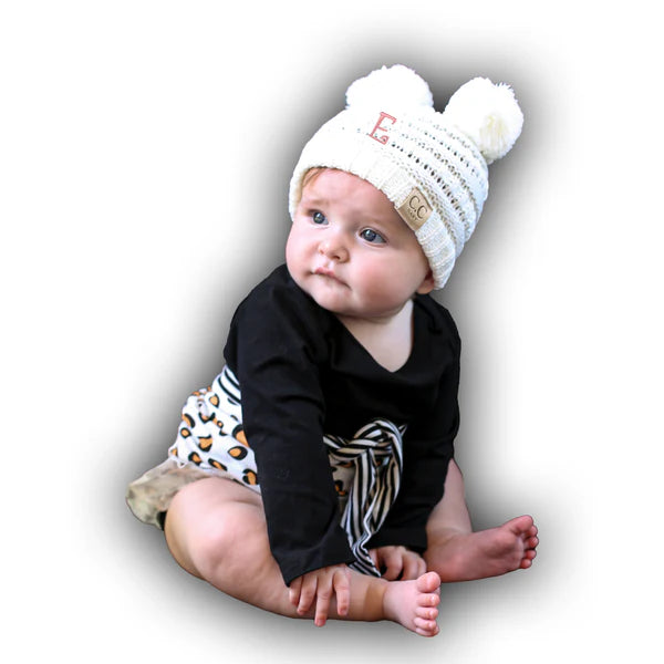 CC Baby Double Pom Pom Beanie