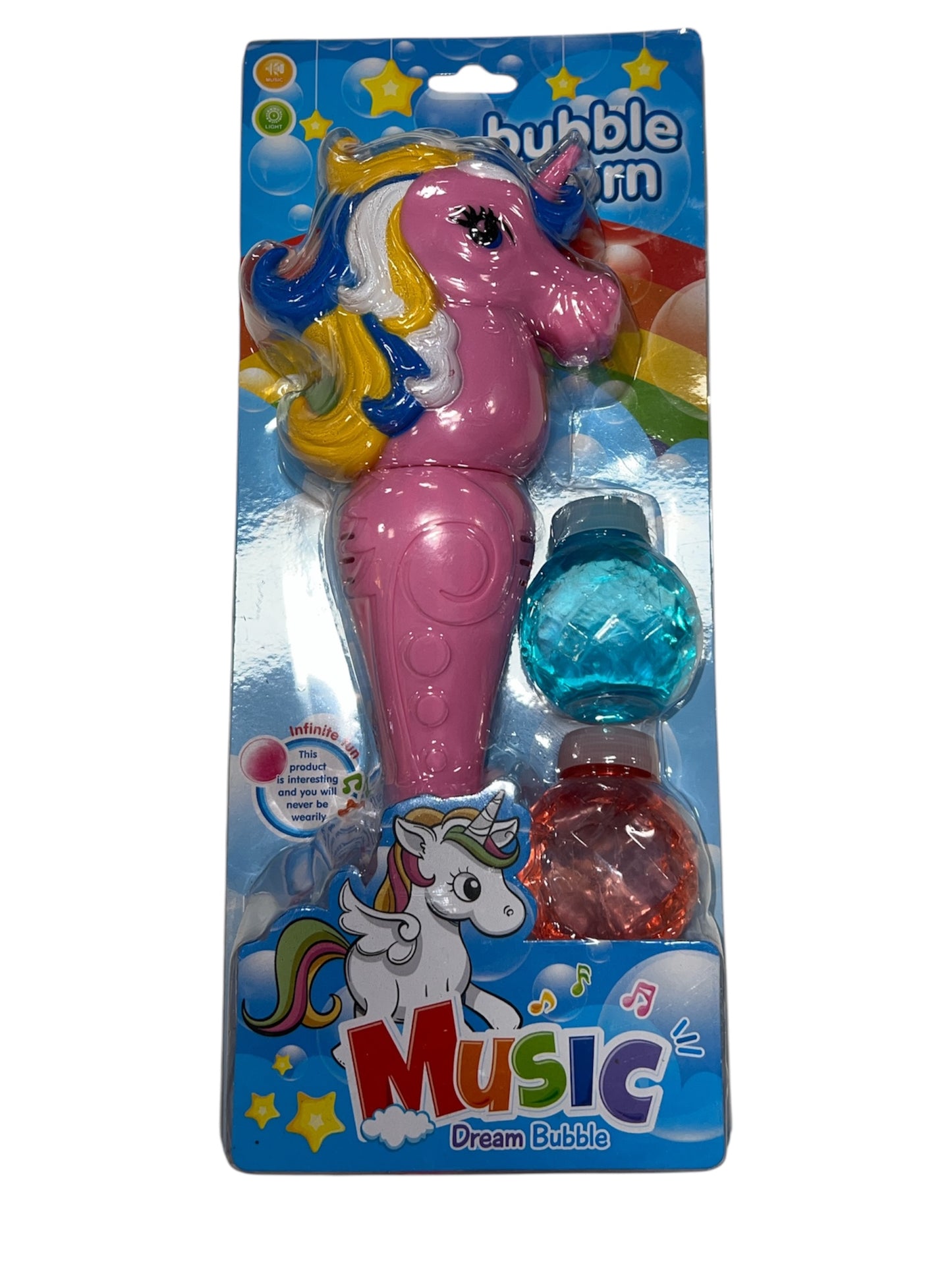 Pink Unicorn Music Bubble Gun