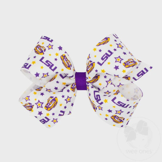 LSU Mini Star Bow Pair