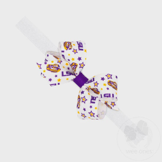 LSU Elastic Baby Band Bow