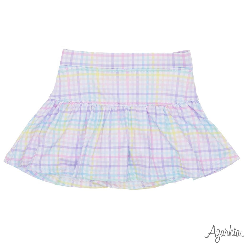 Azarhia Easter Gingham Gathered Skort