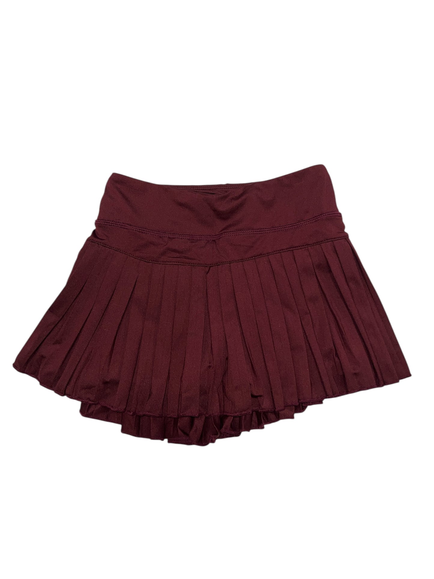 Maroon Mini Pleated Skort