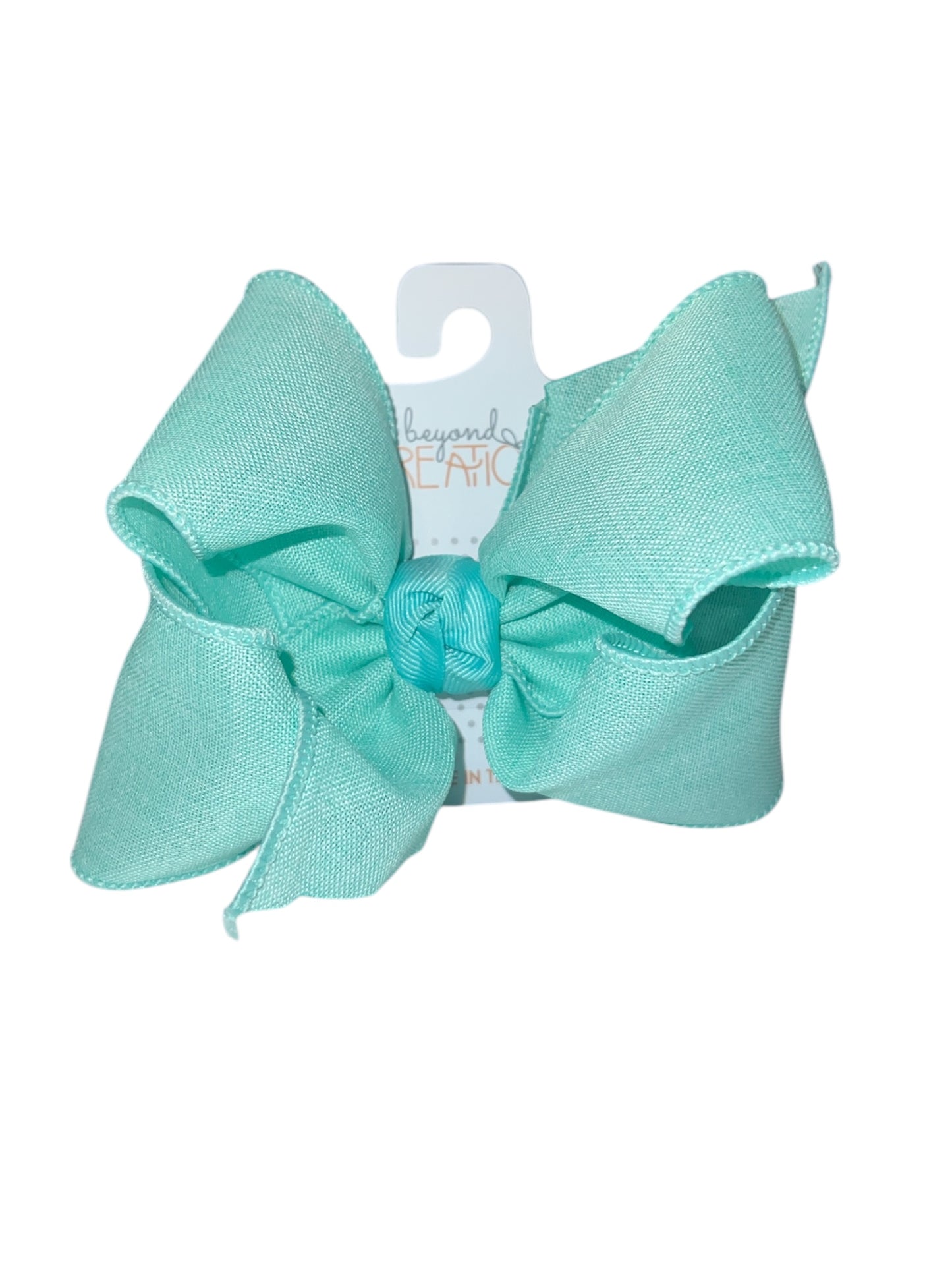 Turquoise Linen Knot Bow