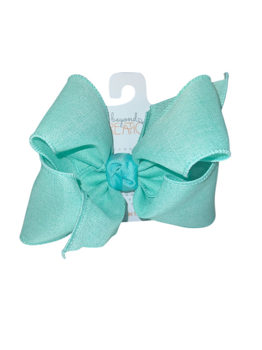 Turquoise Linen Knot Bow