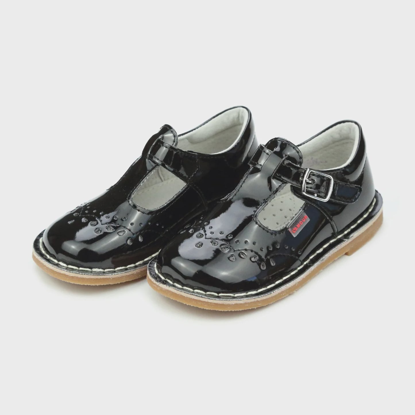 Ruthie Stitched Mary Jane Patent Black