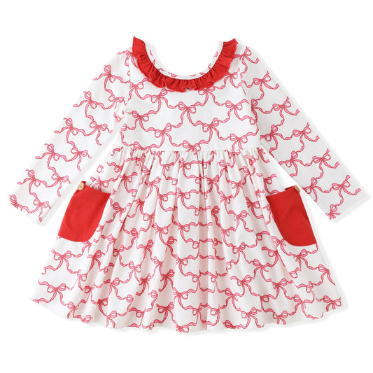 Swoon Baby Pocket Twirl Bow Dress