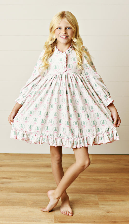 Swoon Baby Play Butterknit Christmas Tree Dress