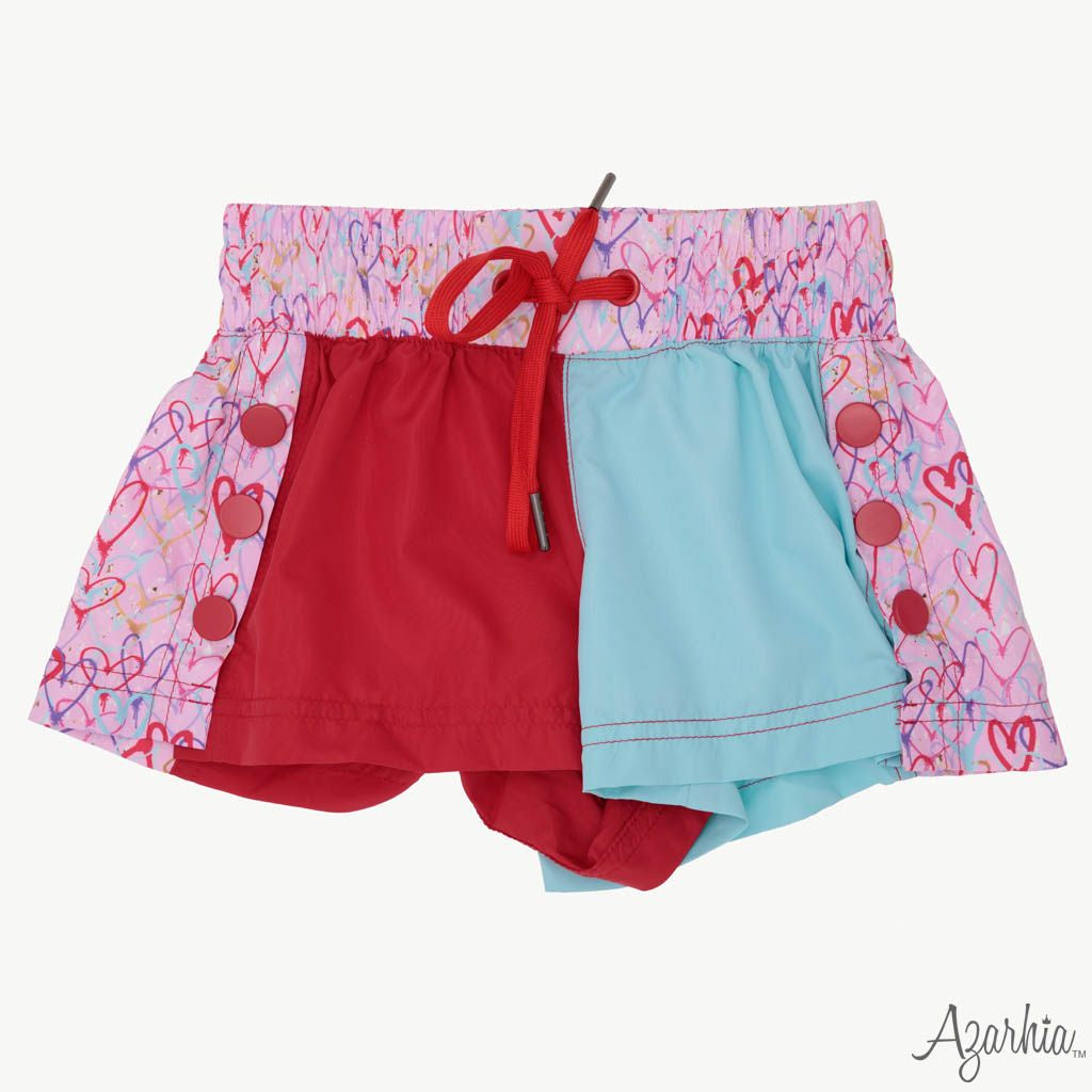 Azarhia Heart Collage Color Block Short