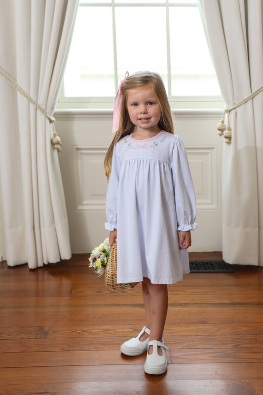 Trotter Street Kids Floral Embroidery Dress