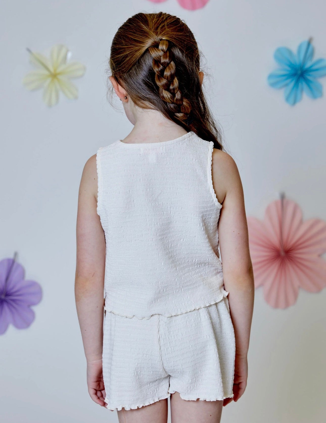 Design History Girls 2 Piece Off White Sleeveless Set