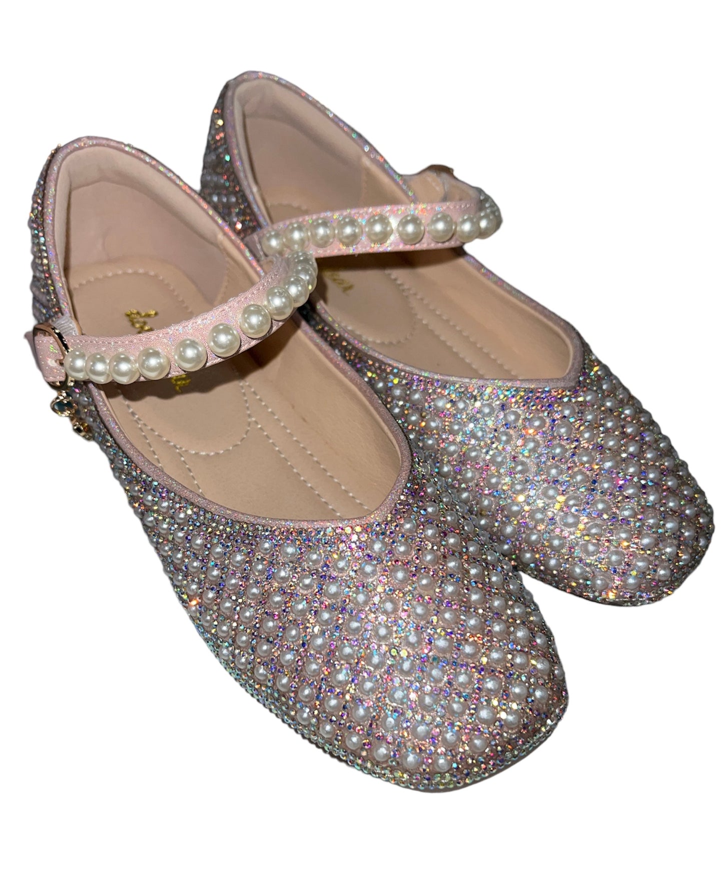 Pink Pearl Jewel Flats